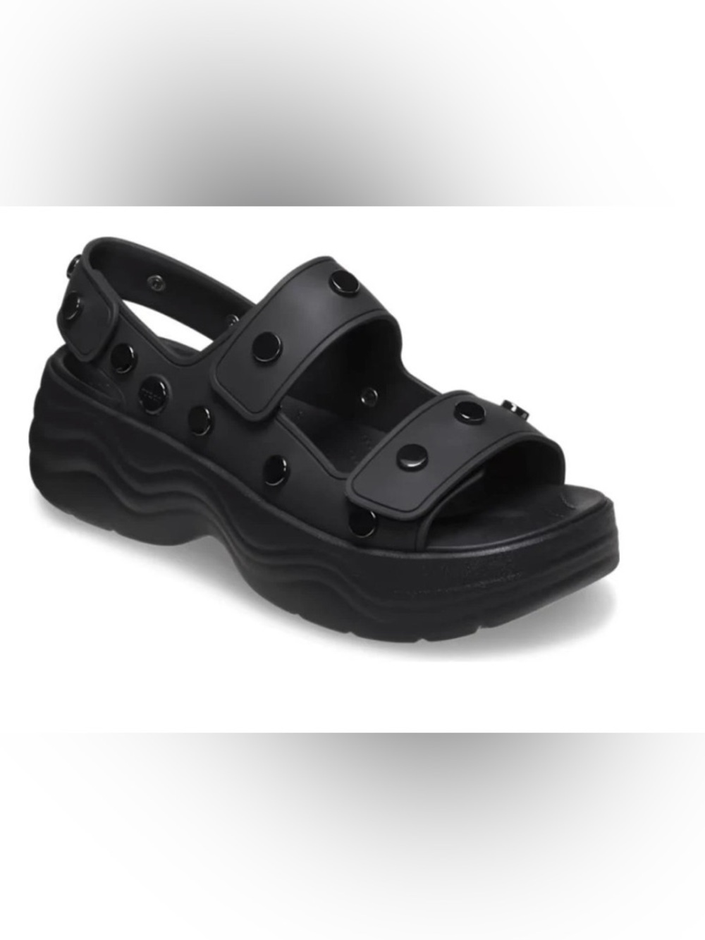 Black Crocs Slide Sandals size 8W used once in great condition